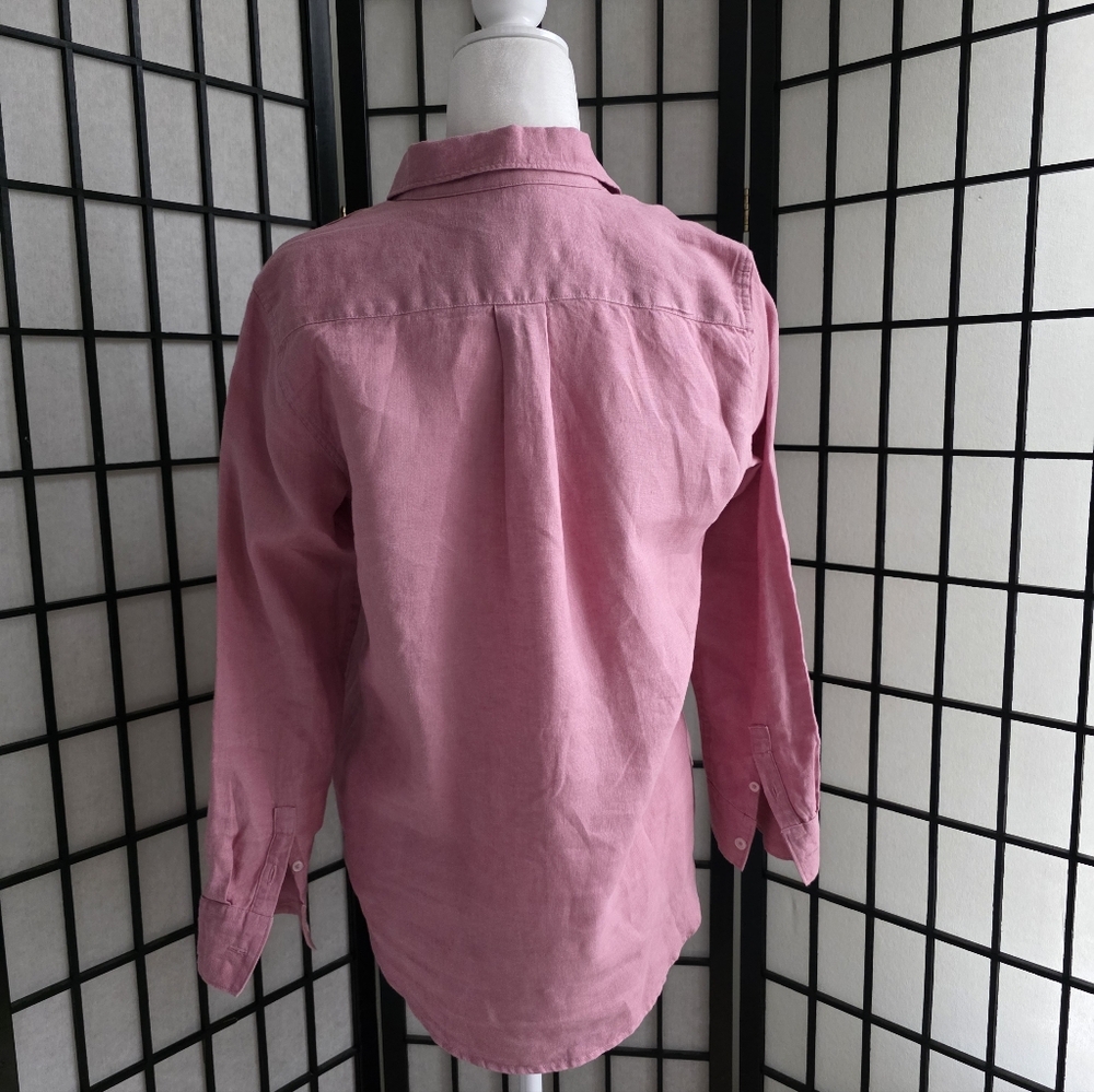 Quince 100% European Linen Mauve Pink Shirt S NWOT - Picture 4 of 7